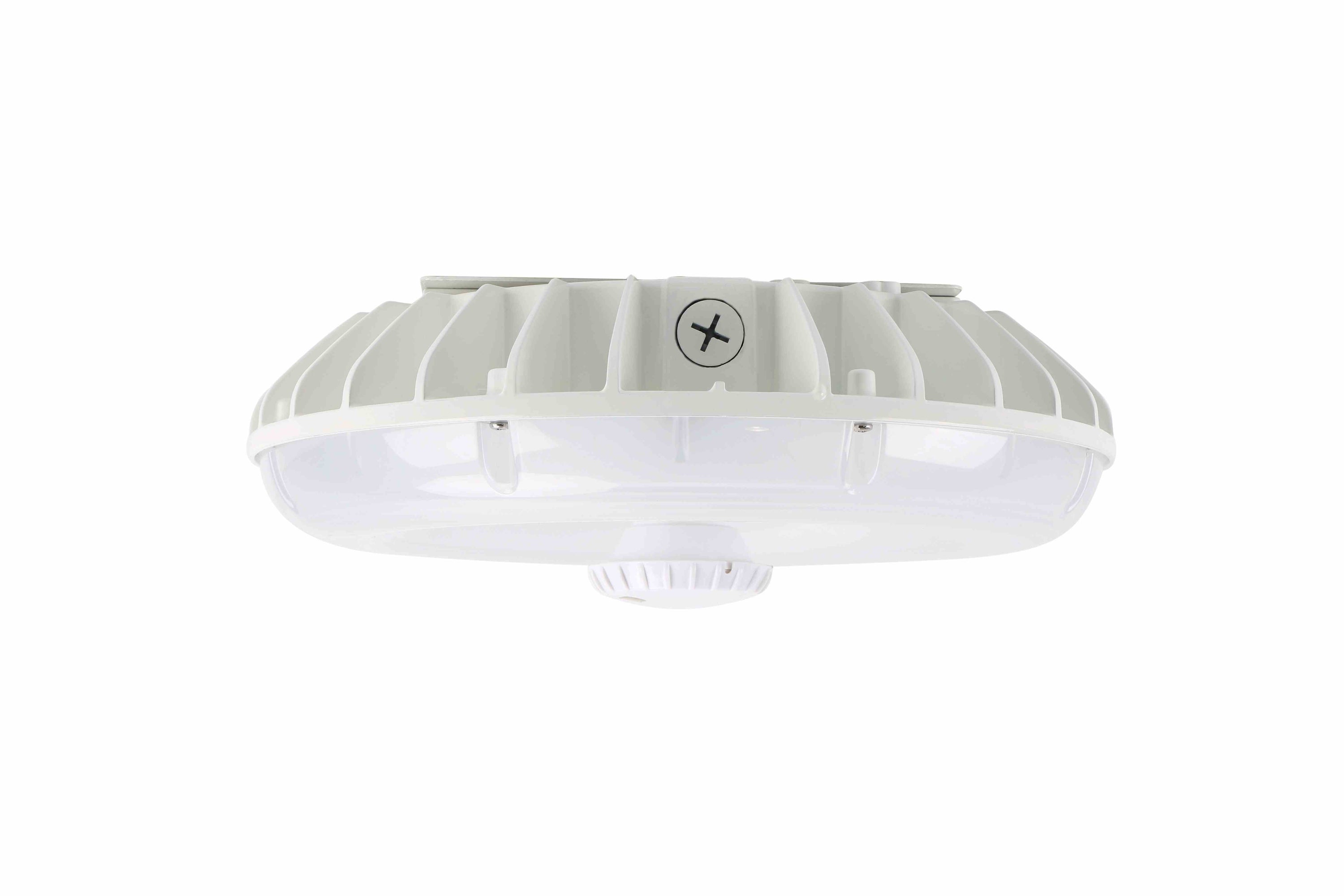 MCP03 Round LED Canopy Light 45W 5700LM 120-277VAC Dimmable 5000K Parking Garage Lens Bi-level Motion Sensor - White
