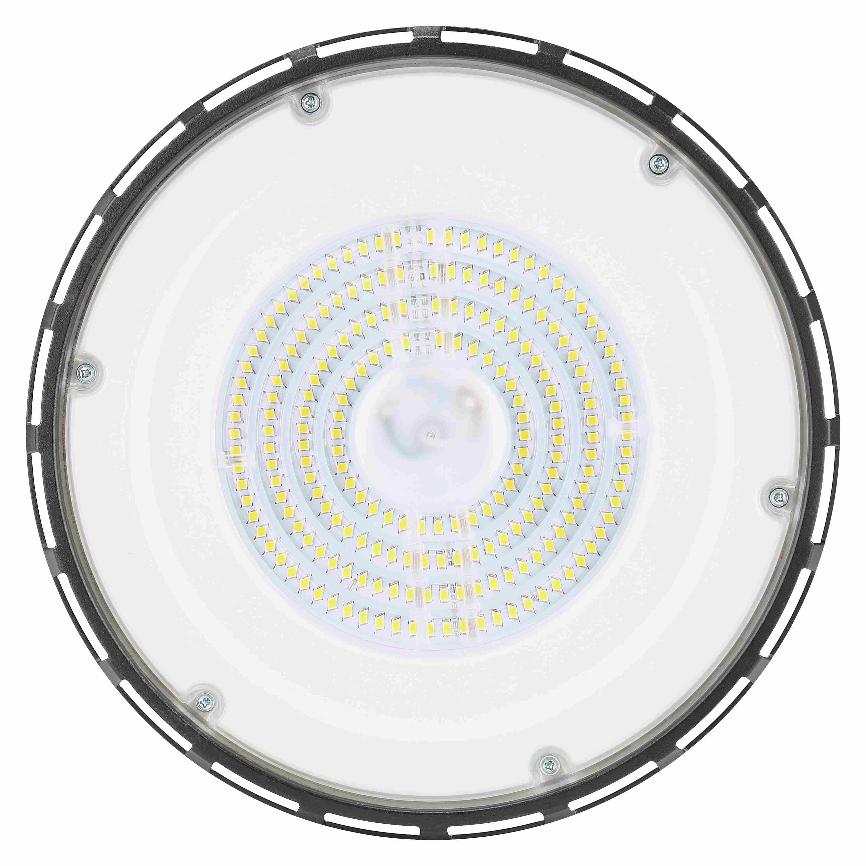 155W Round UFO LED High Bay Light 17400 Lumens 120VAC 5000K - Black