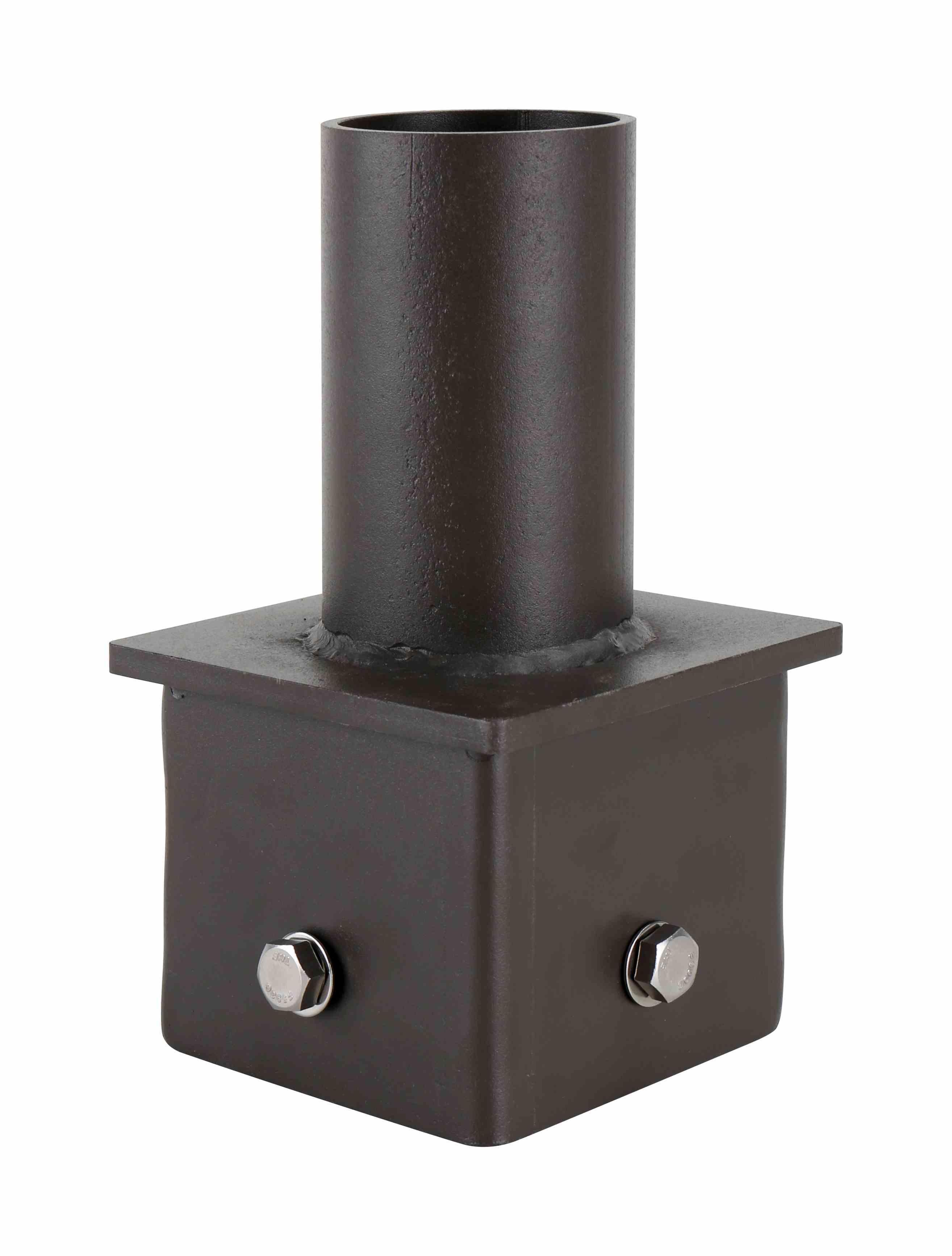 4 in. Square Pole Mount with 2-3/8 in. O.D. Tenon - Dark Bronze (6-Pack)