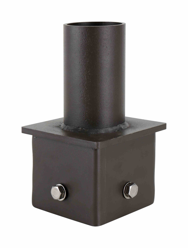 4 in. Square Pole Mount with 2-3/8 in. O.D. Tenon - Dark Bronze (6-Pack)